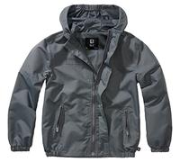 Brandit Kinderjacke Kids Summerwindbreaker Frontzip Anthrazit Synthetik Größe M/134-140