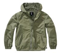 Brandit Kids Summerwindbreaker Frontzip (Sale) oliv, Größe S/122-128, Synthetik