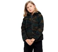 Brandit Kinder Teddyfleecejacke mit Kapuze woodland Synthetik Größe L/146-152