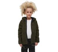Brandit Jacke Kinder Teddyfleece mit Kapuze – oliv – Synthetik – Größe L (146/152)