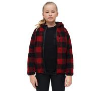 Brandit Kids Teddyfleecejacket, Hood red/black Gr. 134/140