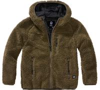 Brandit Kinder Jacke Kids Teddyfleecejacket, Hood Olive-158/164