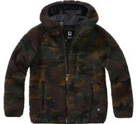 Brandit Kinder Jacke Kids Teddyfleecejacket, Hood Woodland-122/128