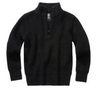Brandit Kids Marine Pullover Troyer, Farbe: Black, Größe: XL 158