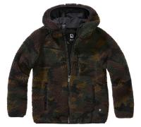 Allwetterjacke BRANDIT "Brandit Damen Kids Teddyfleecejacket Hood", Damen, Gr. 158/164, woodland, 100% Polyester, unifarben, normal, ohne Ausschnitt, Jacken (53276005-158) woodland