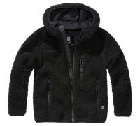 Brandit Kinder Teddyfleece-Jacke mit Kapuze 170–176 cm Schwarz
