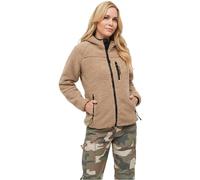 Brandit Damen Teddyfleece-Jacke Transition mit Kapuze Beige Größe 3XL