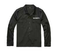 Brandit Security US Shirt Long Sleeve, Farbe: Black, Größe: S