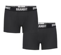 Brandit Boxershorts Logo 2er Pack Herren 95% Baumwolle, 5% Elastan Schwarz S