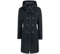 Brandit Long Dufflecoat Wollmantel schwarz in M