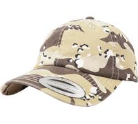 Brandit Low Profile Camo Washed Kappe, camouflage/gelb