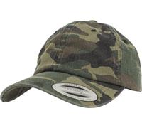 Brandit Low Profile Camo Washed Kappe, woodland