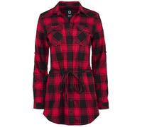 Brandit Ladies Longshirt Lucy Langarmhemd rot schwarz in 4XL