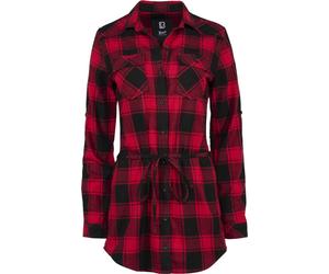 Brandit Lucy Longshirt Damen Hemd, schwarz-rot, Größe 3XL