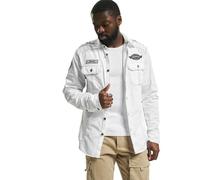 Brandit Langarmshirt Luis Vintage mit Badges Baumwolle Weiß Größe S Herren