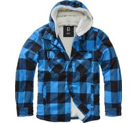 Brandit Lumber Jacket Hooded, Farbe: black+blue, Größe: 3XL