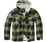 Brandit Jacke Lumber Jacket Hooded kariert 100% Baumwolle Schwarz/Olive Gr. L