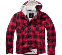 Sommerjacke BRANDIT "Herren Lumberjacket Hooded" Gr. 7XL, rot (red, black) Herren Jacken Übergangsjacken (54594703-7XL)