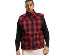 Brandit Lumber Weste schwarz/rot, Größe S, Herren, Synthetik