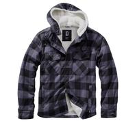Brandit Lumber Jacket Hooded, Farbe: black/grey, Größe: 4XL