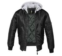 Brandit MA1 Sweathood Herren-Bomberjacke - schwarz grau 4XL