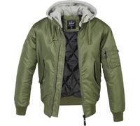 Brandit MA1 Sweat Hooded Jacke, oliv, Größe 7XL