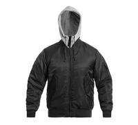 Brandit MA-1 Jacke Sweat Hooded schwarz/grau, Größe XXL, Herren, mit Kapuze, Synthetik