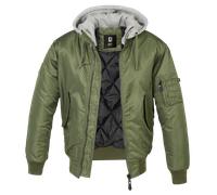 Brandit MA1 Sweat Kapuzen Outdoorjacke Größe 5XL Farbe Oliv/Grau