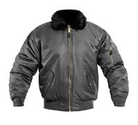 Brandit Jacke MA2 Jacket Fur Collar in Black-XXL