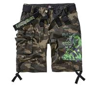 Brandit Iron Maiden Savage The Number of The Beast Shorts in Gr. 3XL in Camouflage