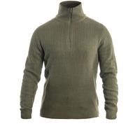 Brandit Strickpullover Marine Troyer oliv Herren Größe L Synthetik