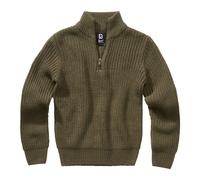 Brandit Pullover Marine Troyer Kinder Oliv Größe 170/176 Synthetik