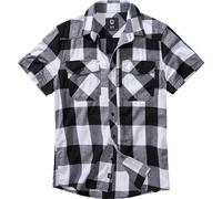Brandit Men Hemd Checkshirt halfsleeve White/Black-4XL