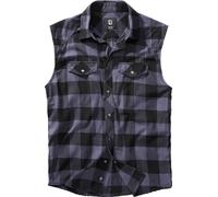 Brandit Check Shirt Sleeveless, Farbe: Black/Grey, Größe: 6XL
