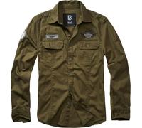 Brandit Men Hemd Luis Vintageshirt with badges Olive-XL