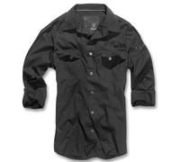 Brandit Men Slim Shirt Hemd (Sale) schwarz, Größe M, Herren, Baumwolle