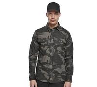 Brandit SlimFit Hemd, dunkles camouflage, Größe M