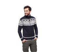 Brandit Norweger Armee Cardigan Jacke Army Pullover Winter Outdoor Winterjacke, Größe:M, Farbe:Blau