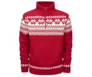Brandit Norwegian Wollpullover Größe L Farbe Rot