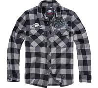 Brandit Ozzy Check Shirt Long Sleeve, Farbe: Black_Charcoal_ch, Größe: 4XL