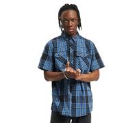 Brandit Roadstar Shirt Short Sleeve, Farbe: Indigo Checked, Größe: XL
