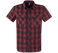 Brandit Roadstar Shirt Short Sleeve, Farbe: red/Black, Größe: S