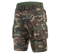 Brandit Herren Cargo-Shorts Savage Vintage – Olive (Woodland) – Gr. 3XL