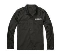 Brandit Langarmhemd Security US Shirt Long Sleeve – schwarz, Polyester – Herren Größe M