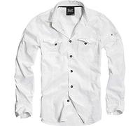Brandit Slim Fit Shirt Long Sleeve, Farbe: White, Größe: S