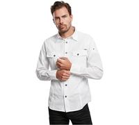 Brandit Slim Fit Shirt Long Sleeve, Farbe: White, Größe: XL