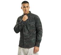 Brandit Slim Fit Shirt Long Sleeve, Farbe: Woodland, Größe: XXL