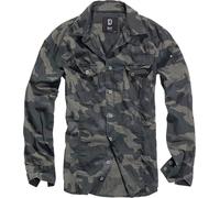 Brandit Hemd Slim Fit – Langarm, Baumwolle – darkcamo Größe M, Herren