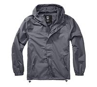 Brandit Sommer-Windjacke für Herren, leichte Kapuzenjacke mit Frontreißverschluss, wind & wasserabweisende Outdoor-Jacke, verstellbare Kapuze, Reißverschlusstaschen,atmungsaktives,Freizeitjacke,AG-3XL