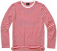 Brandit Stripe Jersey Langarmshirt, weiss-rot, Größe 2XL für Männer
